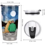 Personalisierte Life Is Better with Dogs 20 oz Edelstahl Becher mit Namen Perfektes Geburtstags Weihnachtsgeschenk für Hundeliebhaber