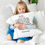 Personalized Love Letter Notebook Style Throw Pillow Cover Christmas Birthday Cotton Anniversary Gift for Family or Friend