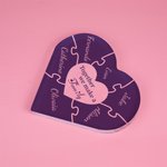 Personalized Together We Make A Family Colorful Acrylic Heart Desk Ornament with 1-12 Names Mother's Day Christmas Gift for Grandma Mother