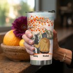 Personalisierte Hund Mama / Papa Zitat 20oz Becher mit Herbst Ahornblatt und Name Geburtstag Weihnachten Geschenk für Hundeliebhaber