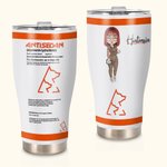 Bicchiere personalizzato da 30 once con coperchio per infermieri Descrizione del farmaco infermieristico Divertente regalo per la settimana degli infe