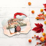 Personnalisé Forever In My Heart Autumn Love Irregular Shape Ceramic Ornament Christmas Memorial Gift for Pet Lover Owner