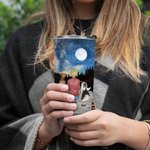 Personalised I Love You to the Moon and Back Stainless Steel Tumbler with Name Birthday Christmas Gift for Dog Lovers