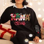 Sweatshirt T-shirt Personnalisé avec Surnom et 1-6 Nom Enfants Cadeau Famille Noël pour Maman Grand-Mère