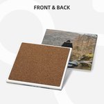Personalised 2 PCS Square Photo Ceramic Drink Coaster with Cork Backing Pads Housewarming Anniversary Gift for Couple Family