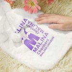 Borsa termica personalizzata con coperchio carino Scaldaletto con nome e iniziali Regalo di Natale di compleanno per bambini