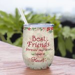 Henkilökohtainen Parhaat ystävät ikuisesti ei koskaan Apart Vintage juliste Viini Tumbler lahja sisaret Bestie