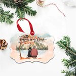 Personnalisé Forever In My Heart Autumn Love Irregular Shape Ceramic Ornament Christmas Memorial Gift for Pet Lover Owner