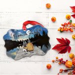 Personalized Life Is Better With Fur Baby Shaped Ceramic Pendant Christmas Gift Hanging Ornament