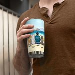 Personalized Forever in My Heart 20oz Stainless Steel Tumbler with Name Beach Vacation Theme Coffee Cup Birthday Christmas Gift for Dog Lovers