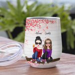 Gepersonaliseerde No Matter What Happen Bestie Will Always Love Me Back Wine Tumbler Kerstverjaardagscadeau voor beste vriendin