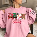 Sweatshirt T-shirt Personnalisé avec Surnom et 1-6 Nom Enfants Cadeau Famille Noël pour Maman Grand-Mère