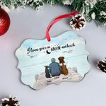 Personalised I Love You To The Moon And Back Happly Old Times Acrylic Ornament Memorial Gift for Pet Lovers