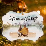 Personalized Fur Baby Laside Gathering Irregular Shape Acrylic Ornament Christmas Memorial Gift for Pet Lovers