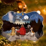 Personalized Speaking Stars and Full Moon Irregular Shape Acrylic Ornament Dog Mom Dad Decoration Christmas Memorial Gift for Pet Owners