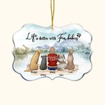 Personalized Fur Baby Laside Gathering Irregular Shape Acrylic Ornament Christmas Memorial Gift for Pet Lovers