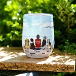 Personalised Life Is Better With A Dog Wine Tumbler Food-grade Stainless Steel Birthday Christmas Gift for Pet Lovers