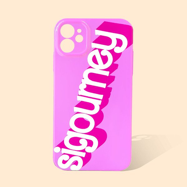 Coque de téléphone personnalisée rose Fashion Name Coque en TPU pour iPhone Cadeau pour Bestie Pink Lover Fashion Doll Fan