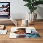 Tapis de Souris Photo Rectangulaire Personnalisé Lisse et Lavable Accessoire de Bureau Ordinateur Meilleur Ami Cadeau Travailleur