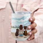 Gepersonaliseerde Life Is Better With Fur Babies Wijn Tumbler Food Grade Roestvrij staal Verjaardag Kerstcadeau voor hondenliefhebbers Pet Owner