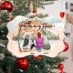 Personalisierte für immer in meinem Herzen Menschen und Haustiere unregelmäßig geformt Acryl Ornament Memorial Weihnachtsgeschenk für Tierbesitzer