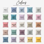 Personalized Bouquet Birth Flowers Throw Pillow Cover with Family Member Name Christmas Birthday Mother's Day Gift