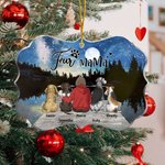 Personalized Speaking Stars and Full Moon Irregular Shape Acrylic Ornament Dog Mom Dad Decoration Christmas Memorial Gift for Pet Owners