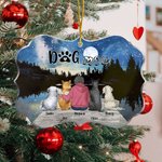 Henkilökohtainen Puhuminen Rakkaus täysikuun alla Epäsäännöllinen muoto akryyli koriste koiran äiti isä lainaus muistolahja lemmikkieläinten ystäville