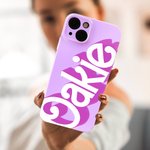 Coque de téléphone personnalisée rose Fashion Name Coque en TPU pour iPhone Cadeau pour Bestie Pink Lover Fashion Doll Fan