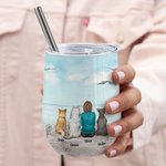 Personalized Forever In My Heart Wine Tumbler Stainless Steel Birthday Gift for Dog Lovers