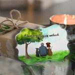 Personalised I Love You To The Moon And Back Greenery Background Acrylic Ornament Memorial Gift for Pet Lovers