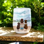 Gepersonaliseerde Life Is Better With Fur Babies Wijn Tumbler Food Grade Roestvrij staal Verjaardag Kerstcadeau voor hondenliefhebbers Pet Owner