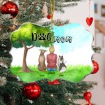 Personalized Dog Mom Dad Quote Jungle Secrets Theme Irregular Shape Acrylic Ornament Christmas Memorial Gift for Pet Owners Lovers