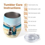 Personalized Forever In My Heart Wine Tumbler Food Grade Stainless Steel Gift for Pet Lover