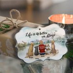 Adorno acrílico personalizado con forma irregular Life Is Better With Dogs (La vida es mejor con perros) Decoración del hogar con temática lacustre Re