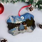 Personalizado Una vez a mi lado Para siempre en mi corazón Perros Ornamento acrílico con forma irregular Regalo de cumpleaños para amante de los perro