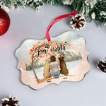 Personnalisé We Are Together Forme irrégulière Ornement suspendu en acrylique Décoration de maison de Noël Cadeau pour les propriétaires d'animaux de 