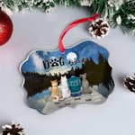 Henkilökohtainen Puhuminen Rakkaus täysikuun alla Epäsäännöllinen muoto akryyli koriste koiran äiti isä lainaus muistolahja lemmikkieläinten ystäville