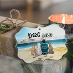 Personalizzato per essere con l'altro sulla spiaggia animali domestici forma irregolare acrilico ornamento regalo di Natale per gli amici