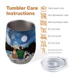 Personalized I Love You To The Moon And Back Wine Tumbler Stainless Steel Birthday Gift for Dog Pet Lovers