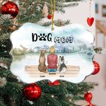 Personalized Dogs Will Always Be with Their Owners Pets Irregular Shape Acrylic Ornament Christmas Gift for Friends