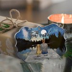 Personalized Speaking Stars and Full Moon Irregular Shape Acrylic Ornament Dog Mom Dad Decoration Christmas Memorial Gift for Pet Owners