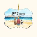 Personalizzato per essere con l'altro sulla spiaggia animali domestici forma irregolare acrilico ornamento regalo di Natale per gli amici