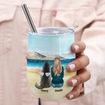 Personalized Forever In My Heart Wine Tumbler Food Grade Stainless Steel Gift for Pet Lover