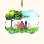 Personalized Dog Mom Dad Quote Jungle Secrets Theme Irregular Shape Acrylic Ornament Christmas Memorial Gift for Pet Owners Lovers