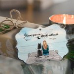 Personalised I Love You To The Moon And Back Happly Old Times Acrylic Ornament Memorial Gift for Pet Lovers
