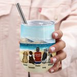 Personlig I Love You Wine Tumbler Livsmedelsgodkänt rostfritt stål Födelsedag julklapp för hundälskare