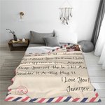 Foto personalizada Carta Manta con Nombre Texto Cumpleaños Larga Distancia Regalo para Mamá Amiga