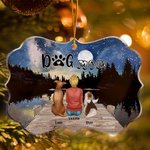 Henkilökohtainen Puhuminen Rakkaus täysikuun alla Epäsäännöllinen muoto akryyli koriste koiran äiti isä lainaus muistolahja lemmikkieläinten ystäville