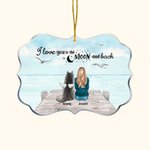 Personalised I Love You To The Moon And Back Happly Old Times Acrylic Ornament Memorial Gift for Pet Lovers